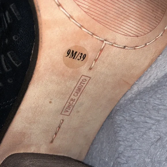 Vince Camuto Suede Open Toe Ankle Boots — 9 - Picture 11 of 13